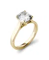 Charles & Colvard Moissanite Cushion Cut Solitaire Ring (2 Ct. T.w. Diamond Equivalent) In 14k White Or Yellow Gold In Gold