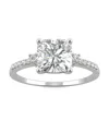 Charles & Colvard Moissanite Cushion Engagement Ring 1-3/4 Ct. T.w. Diamond Equivalent In 14k White Gold In White Gold