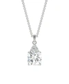 Charles & Colvard Moissanite Cushion Pendant 1-3/4 Ct. T.w. Diamond Equivalent In 14k White Gold In White Gold