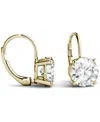 Charles & Colvard Moissanite Leverback Earrings (3 Ct. T.w. Diamond Equivalent) In 14k White Or Yellow Gold In Gold