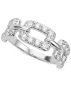 Charles & Colvard Moissanite Link Ring (3/4 Ct. T.w) In Sterling Silver In Sterling Silver