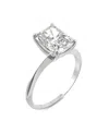 Charles & Colvard Moissanite Radiant Cut Solitaire Ring (2 3/4 Ct. T.w. Diamond Equivalent) In 14k White Gold In White Gold