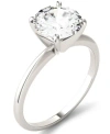 Charles & Colvard Moissanite Solitaire Ring (1 Ct. T.w. Dew) In 14k White Gold In White Gold