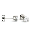 Charles & Colvard Moissanite Stud Earrings (1 Ct. T.w. Diamond Equivalent) In 14k White Or Yellow Gold In White Gold