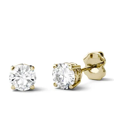 Charles & Colvard Moissanite Stud Earrings (1/2 Ct. T.w. Diamond Equivalent) In 14k White Or Yellow Gold