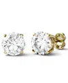 Charles & Colvard Moissanite Stud Earrings (3 Ct. T.w. Diamond Equivalent) In 14k White Or Yellow Gold In Gold