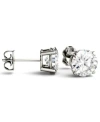 Charles & Colvard Moissanite Stud Earrings (3 Ct. T.w. Diamond Equivalent) In 14k White Or Yellow Gold In White Gold