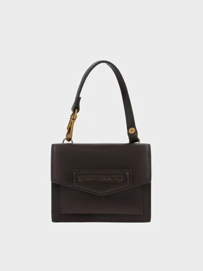 Charles & Keith - Adelie Envelope Card Holder In Dark Moss