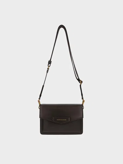 Charles & Keith - Adelie Envelope Crossbody Bag In Dark Moss