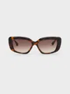 Charles & Keith - Alix Recycled Acetate Tortoiseshell Metallic-accent Butterfly Sunglasses