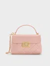 Charles & Keith - Alva Quilted Top Handle Bag