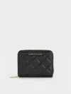 Charles & Keith - Alva Quilted Zip-around Wallet