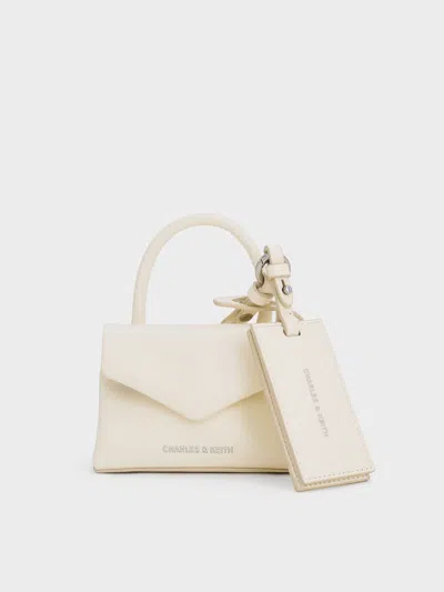 Charles & Keith - Andromeda Micro Bag Charm In Neutral