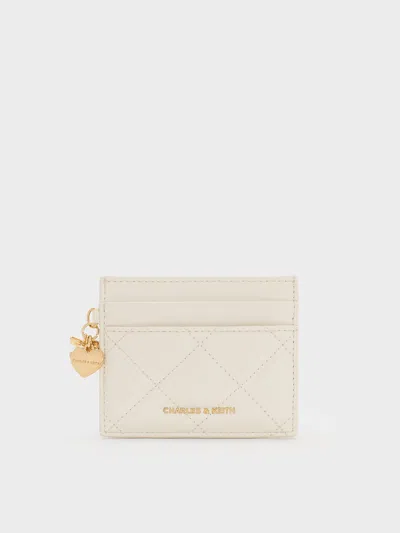 Charles & Keith - Arrietty Quilted Card Holder In White