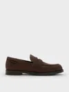 Charles & Keith - Arven Faux Suede Penny Loafers In Animal Print