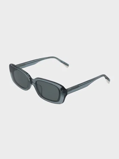Charles & Keith - Aubrey Rectangular Recycled Acetate Sunglasses In Teal
