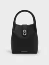 Charles & Keith Aubrielle Bucket Bag In Noir