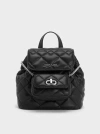 Charles & Keith Aubrielle Quilted Backpack In Noir