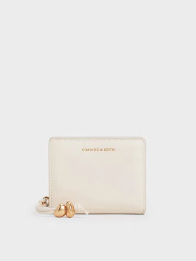 Charles & Keith - Augustine Sculptural-detail Small Wallet In White