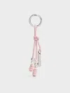Charles & Keith - Beaded Cord Knot Charm In Pink