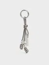 Charles & Keith - Beaded Metallic Cord Knot Charm In Gray