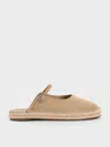 Charles & Keith - Faux Suede Slip-on Mary Jane Espadrilles