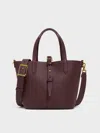 Charles & Keith - Beryl Recycled Leather Double-handle Belted Bucket Bag In Red