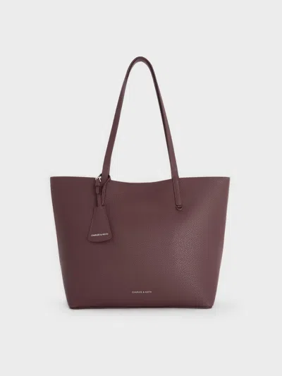 Charles & Keith - Beryl Tote Bag In Red