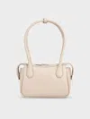 Charles & Keith - Bosie Elongated Top Handle Bag In Oat