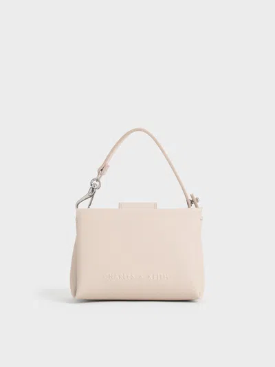 Charles & Keith - Bosie Top Handle Pouch In Neutral