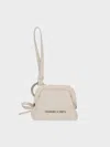 Charles & Keith - Bow Micro Bag Charm In Meringue White