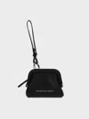 Charles & Keith - Bow Micro Bag Charm In Noir