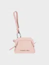Charles & Keith - Bow Micro Bag Charm In Soft Pink
