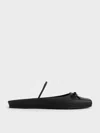 Charles & Keith - Bow Square-toe Ballet Mules In Black