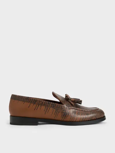 Charles & Keith - Bow Tassel Loafers In Brown