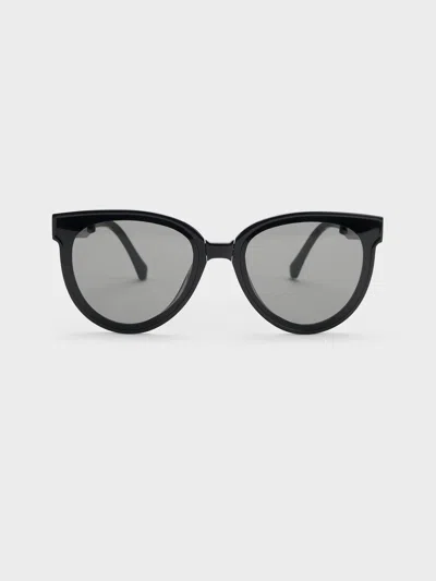 Charles & Keith - Brea Foldable Aviator Sunglasses In Black