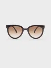 Charles & Keith - Brea Foldable Aviator Sunglasses In Brown