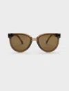 Charles & Keith - Brea Foldable Aviator Sunglasses In Brown
