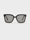 Charles & Keith - Brea Foldable Sunglasses In Black