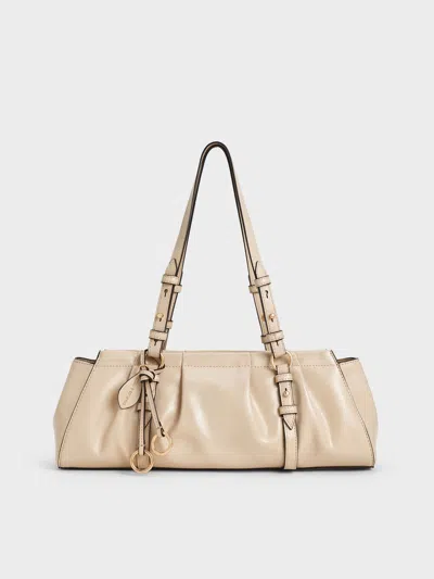 Charles & Keith - Britton Ruched Elongated Shoulder Bag