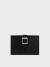 Charles & Keith - Bryna Belted Wallet In Noir