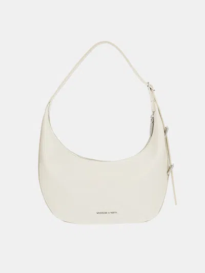 Charles & Keith - Bryna Curved Hobo Bag In White