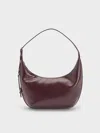 Charles & Keith - Bryna Curved Hobo Bag In Red