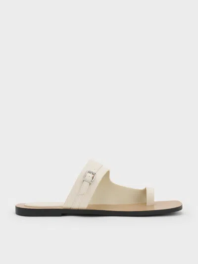 Charles & Keith - Buckled Toe-ring Sandals In Multi