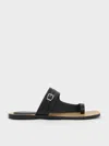 Charles & Keith - Buckled Toe-ring Sandals In Multi