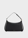 Charles & Keith - Calla Shoulder Bag In Black