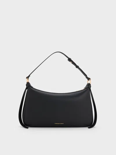 Charles & Keith - Calla Shoulder Bag In Black