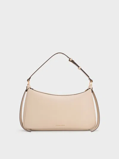 Charles & Keith - Calla Shoulder Bag In Brown