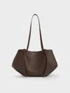 Charles & Keith - Calla Tote Bag In Brown