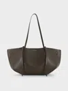 Charles & Keith - Calla Tote Bag In Dark Moss